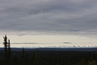 Scenic view of land against sky