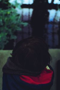Rear view of a girl