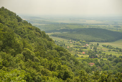 High angle view of landscape against sky