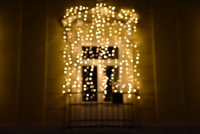 Close-up of illuminated christmas lights