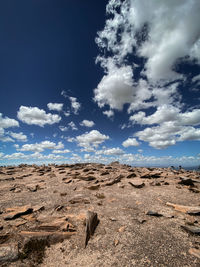 Scenic view of desert against sky