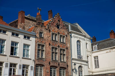  houses representative of the traditional arquitecture of the historical bruges town