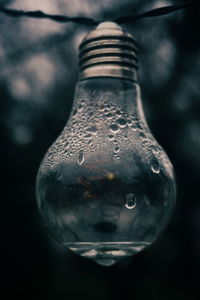 Close-up of raindrops on glass