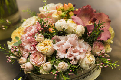 Close-up of rose bouquet