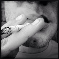 Close-up of hand holding baby