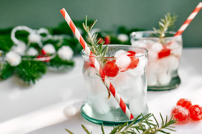 Close-up of drink on table