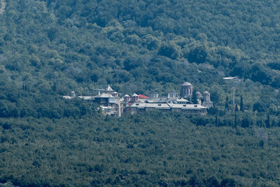 High angle view of timios prodromos monastery
