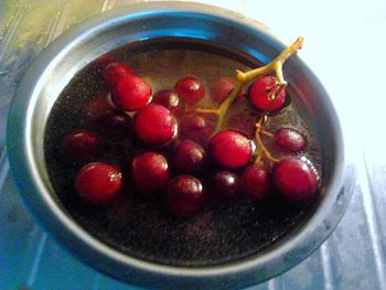 Close-up of strawberries in bowl