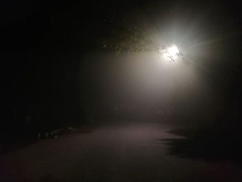 Illuminated tree at night