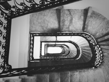 Low angle view of spiral staircase