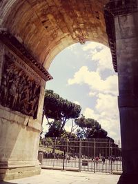 Historical building against cloudy sky