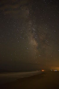 Low angle view of star field against star field