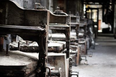 Old machineries in abandoned factory