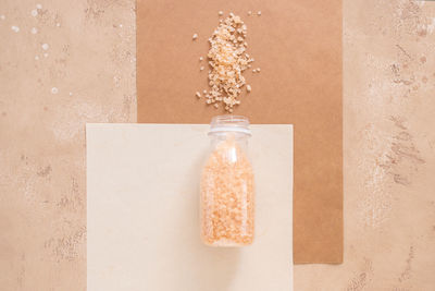 Directly above shot of wineglass on table