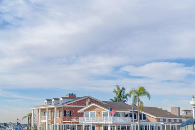 Low angle view of buildings against sky