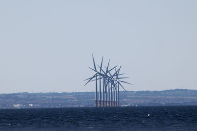 Scenic view of sea and clear sky