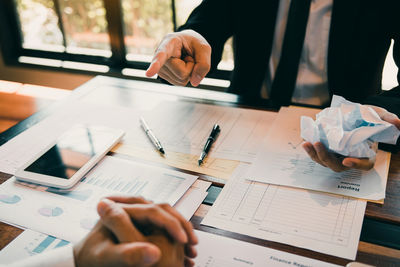 Businessmen working in office