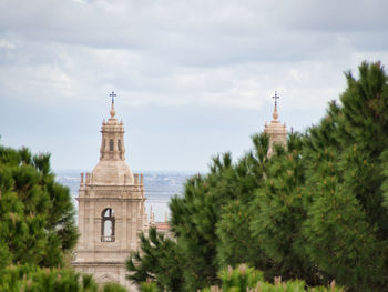 Low angle view of church against sky