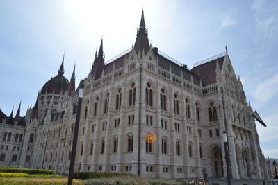 Low angle view of historical building against sky