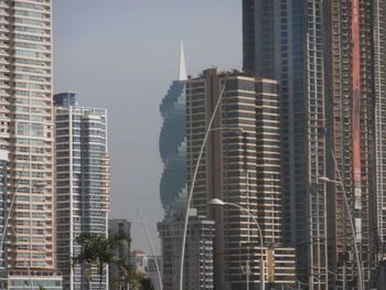 Low angle view of buildings in city