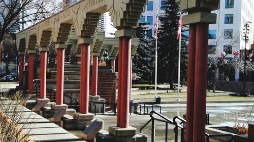 Built structure with trees in background