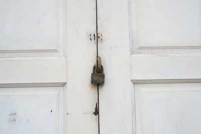 Closed door of old building