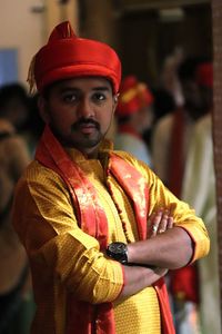 Portrait of mature man wearing traditional clothing