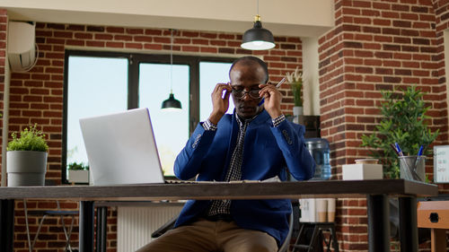 Young man using mobile phone