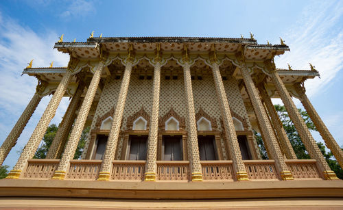 Low angle view of historical building against sky