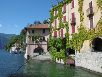 Canal amidst buildings in town