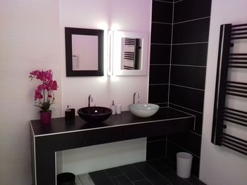 Interior of bathroom at home