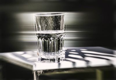 Close-up of drink in glass on table