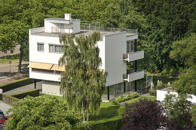 Aerial view of the historic huis sonneveld villa in museumpark