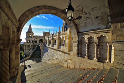 Fisherman's bastion arcade view, budapest, hungary