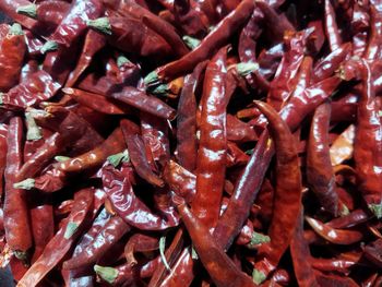 Full frame shot of red chili peppers