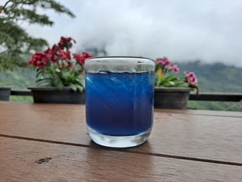 Close-up of drink on table