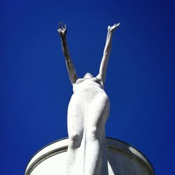 Low angle view of clear blue sky