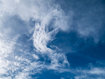 Low angle view of vapor trail in sky