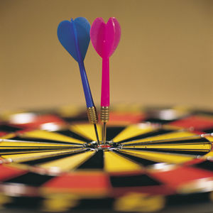 Close-up of dartboard