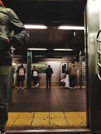 People at subway station