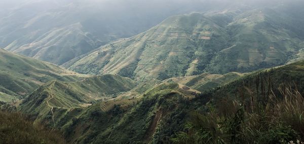 High angle view of mountains