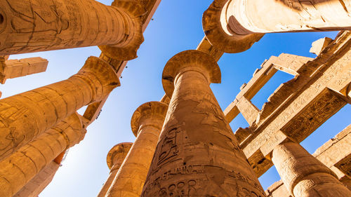 Low angle view of old ruins