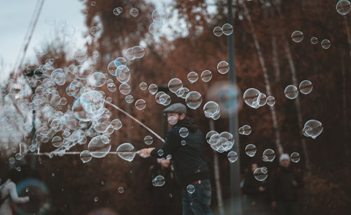 Close-up of bubbles in water