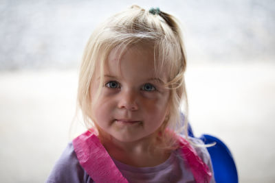 Portrait of of cute smiling girl outdoors