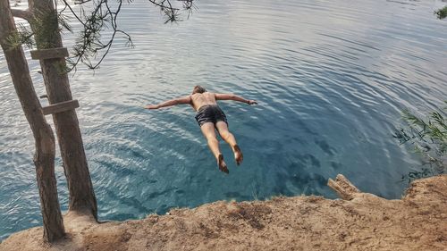 Woman in water