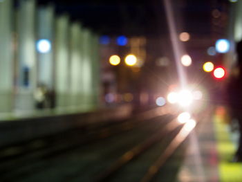 Defocused lights at night