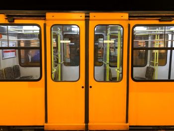 Yellow train window