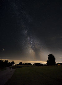 Scenic view of star field in sky at night