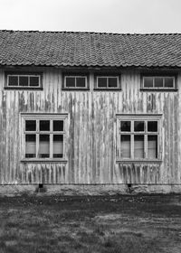 Exterior of old building against clear sky
