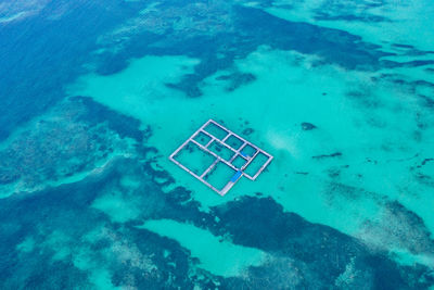 High angle view of beach